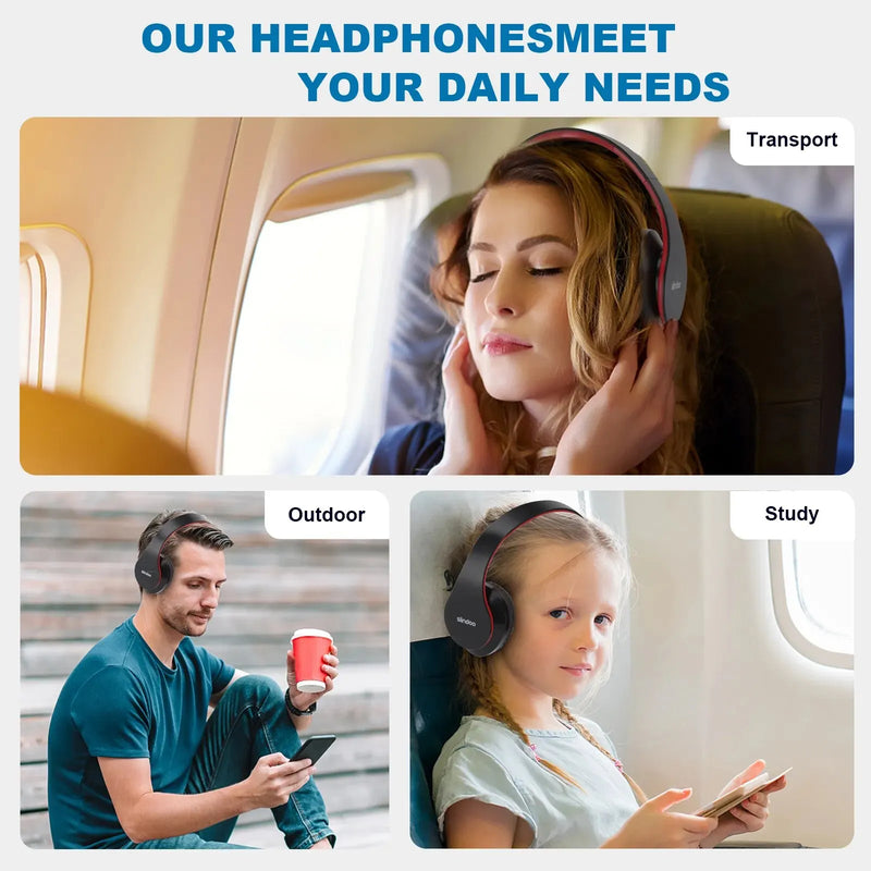 Headphone JH-812 Fone de ouvido sem fio dobrável estéreo BT5.1 Fones de ouvido de música e suporte para cartão SD