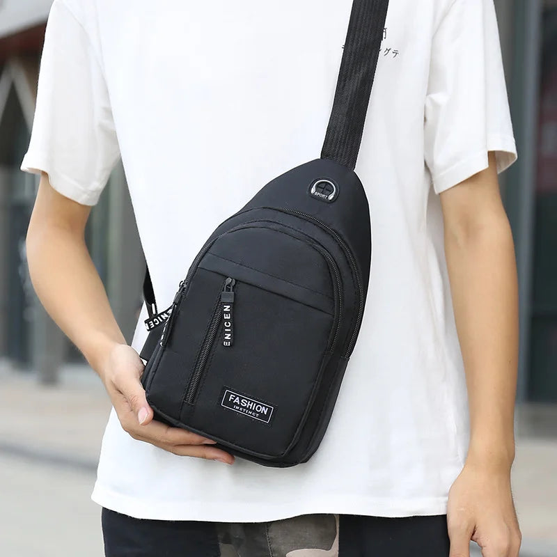 Bolsa de peito/ombro multifuncional shoulder bag tendência da moda masculina oxford pano estilo coreano casual à prova d'água saco do mensageiro